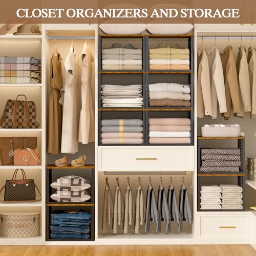 3 Pack Stackable Closet Organizers and Storage Basket, Closet - Image 4