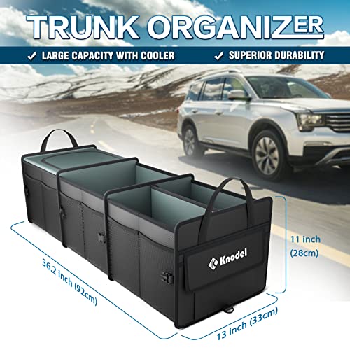 K KNODEL Trunk Organizer Storage with Cooler for Car - Image 3