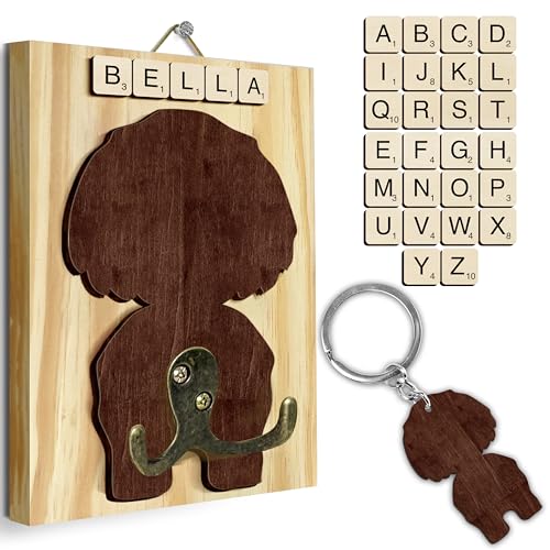 Shih Tzu Dog Leash Holder Wall Mount with Scrabble | Home Organization - Image 2