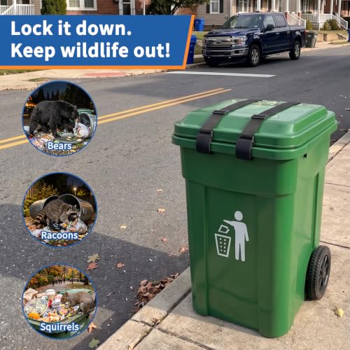 2PCS Bear Proof Trash Can Lock with Double Metal Claw, Heavy Duty - Image 5