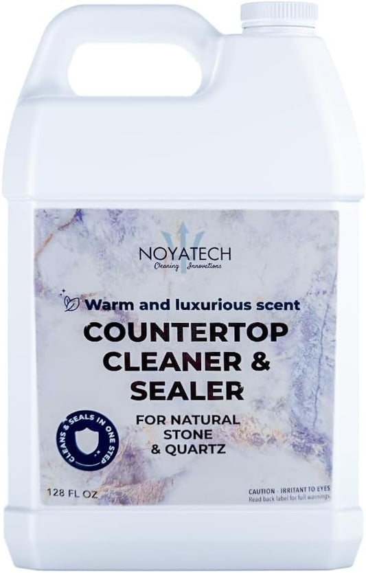 Countertop Cleaner & Sealer – Streak-Free Spray for Granite, Marble & Quartz | Cleans & Protects in One Step | USDA BioPreferred, Non-Toxic, No Film