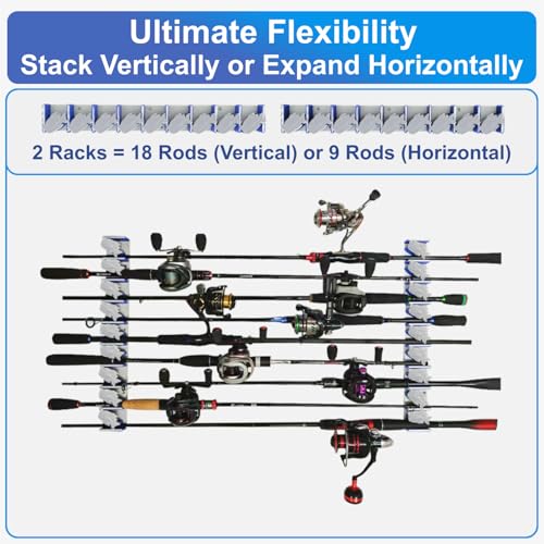 Vertical Fishing Rod Storage Rack Wall Mounted Pole Holder - Image 5