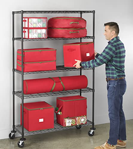 Whitmor 6129-5340 Ornament Storage, 64 compartments, Red - Image 5