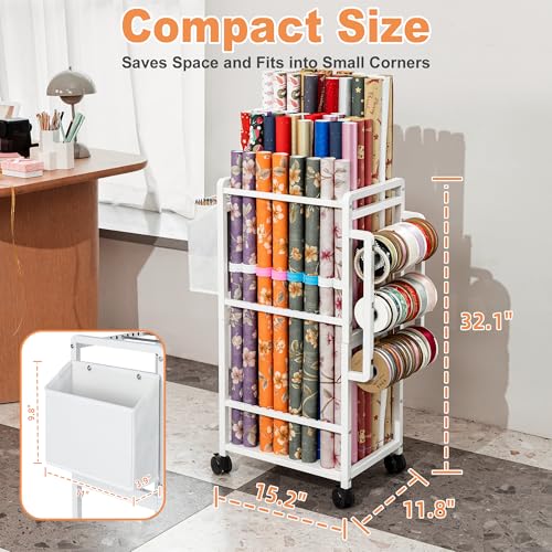 Wrapping Paper Storage, Gift Wrapping Paper Organizer Storage - Image 4