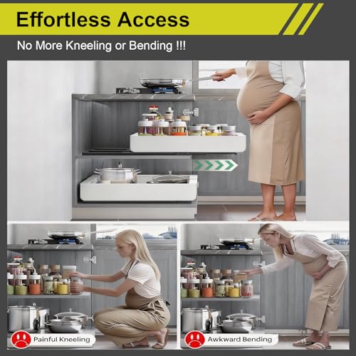 21" Deep Pull Out Cabinet Organizer, 12-22 Inch Expandable Drawer - Image 7