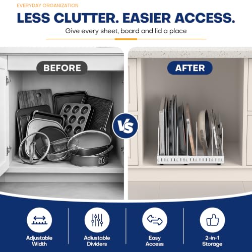 Pull Out Cabinet Organizer for Cookie Sheet, Cutting Board - Image 8