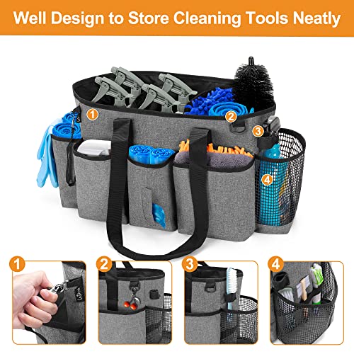LoDrid Professional Cleaning Tote Caddy for Cleaning Supply, Gray - Image 7