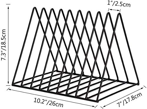 2 Vinyl Record Storage Rack, 9 Slots Holds 60 Albums - Image 4