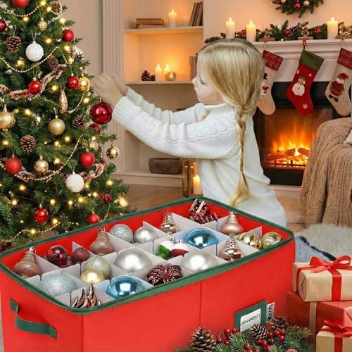 Christmas Ornament Storage Container with Dividers - Box Stores - Image 3