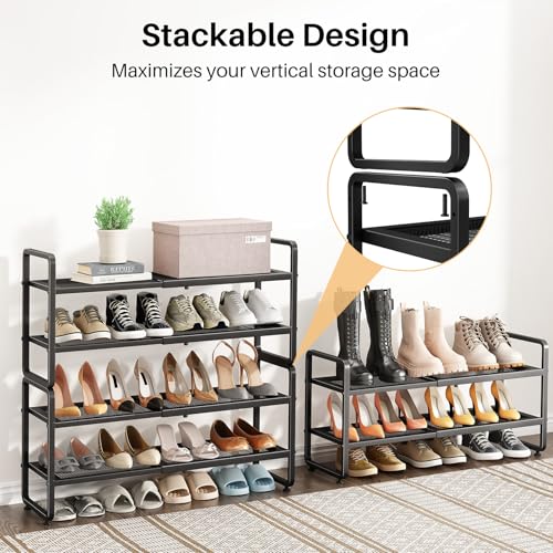 Expandable Metal Shoe Rack for Closet, Entryway & Garage - Image 7