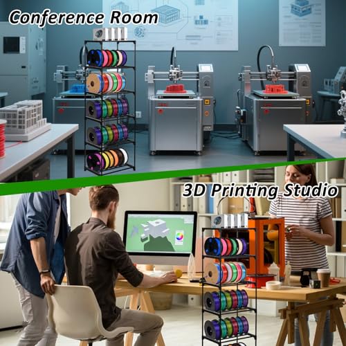 2 Pack 3D Printer Filament Storage Rack, 6-Tier | Home Organization - Image 6