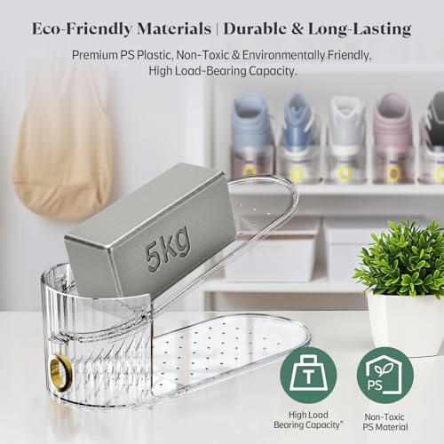 Clear 10 Pack Shoe Slot Organizer, Shoe Stacker Organizer Holders - Image 7