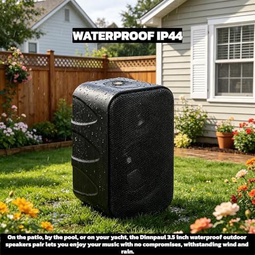 3.5 inch Outdoor Speakers Wired, Waterproof Wall Mount Speakers - Image 3