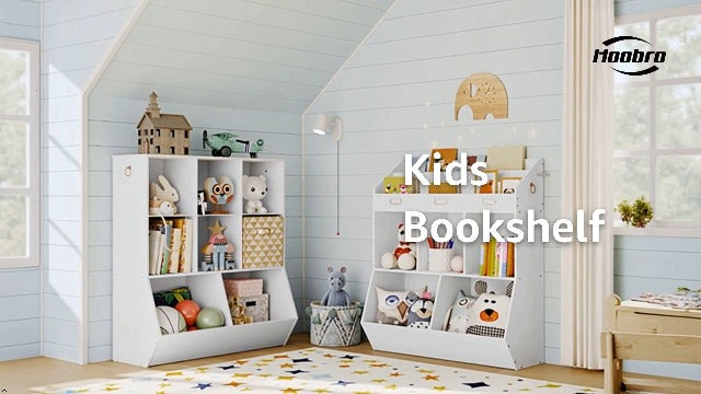 HOOBRO Kids Bookshelf and Toy Storage, Children's Bookcase with 3 - Image 8