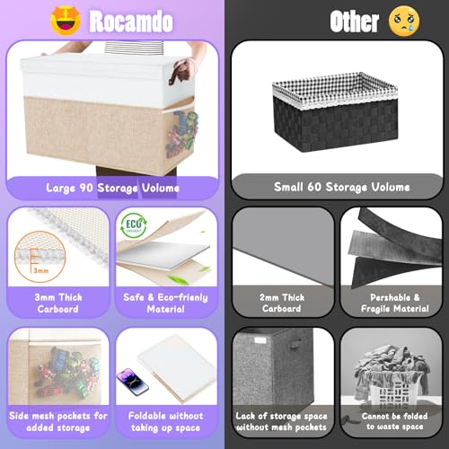 Large Toy Storage Box with Lid & Dividers, Kids Toy Chest - Image 6