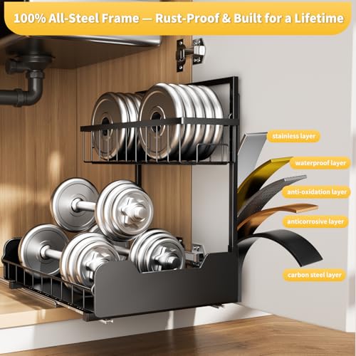 PureBox Under Sink Organizer, 2-Tier L-Shaped Pull O | All Products - Image 7