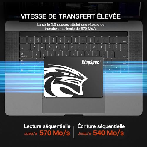 KingSpec 1TB 2.5" SATA SSD, SATA III 6Gb/s Internal Solid State - Image 3