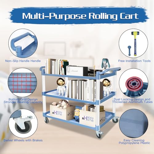 Utility Carts with Wheels Large Size Rolling Cart with Wheels - Image 4