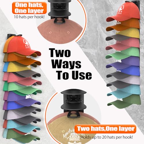 Hat Organizer for Baseball Caps Hold Up to 40 Hats, 2 Pack Hat - Image 4