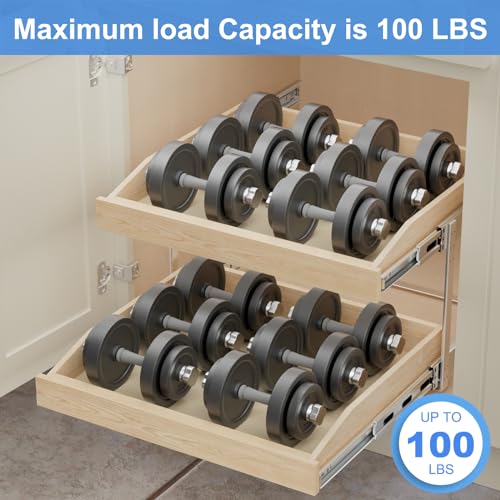 2 Tier Pull Out Cabinet Organizer, 10½" W x 21" D Cabinet - Image 8