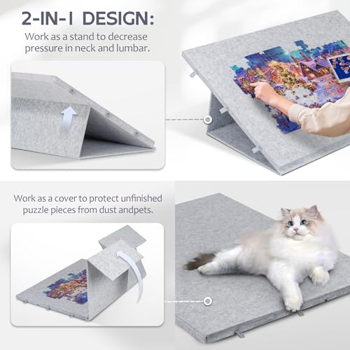 Lavievert 2000 Pieces Portable Jigsaw Puzzle Board with 6 - Image 4