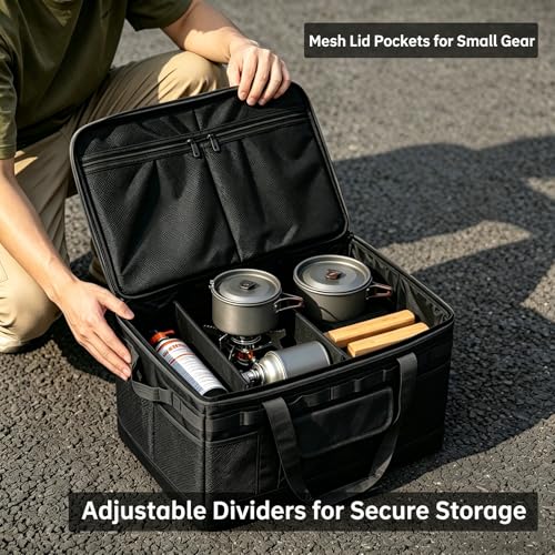 57L Tactical Camping Storage Bag - Black, Waterproof - Image 5