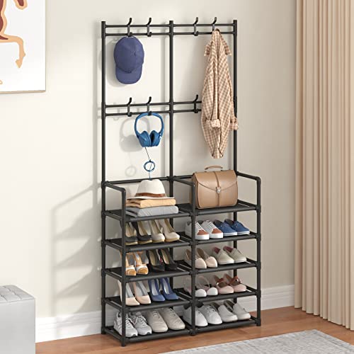 Laiensia 5-Tier Entryway Coat Rack, Coat and Shoe Rack - Image 6