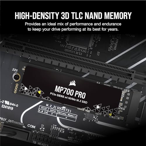 Corsair MP700 PRO 1TB M.2 PCIe Gen5 x4 NVMe 2.0 SSD – M.2 2280 – - Image 6