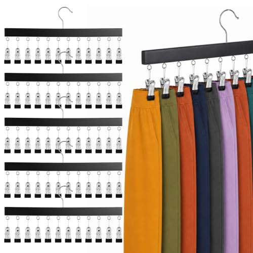 5Pcs Legging Organizer for Closet, Pants Hangers Holds 24 - Image 2