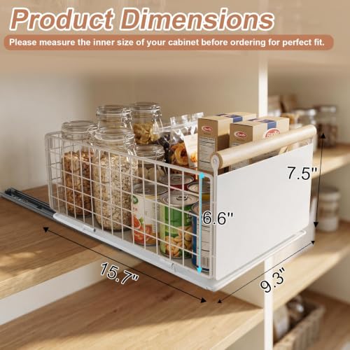 2 Pack Pull Out Cabinet Organizer Slide Out Storage - Image 3