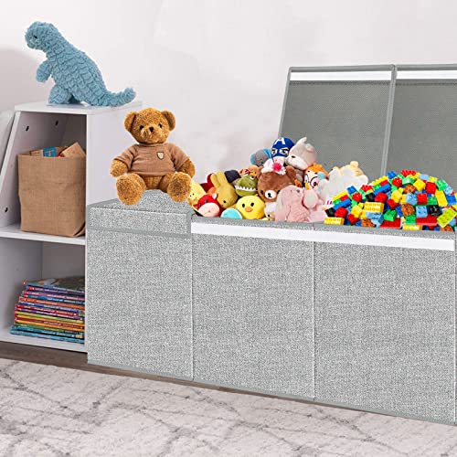 Pantryily Extra Large Toy Box with Lid Foldable Plush Toy - Image 3