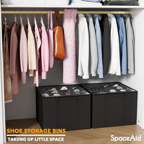 SpaceAid Shoe Organizer for Closet, 2 Pack Foldable Shoe Storage - Image 7