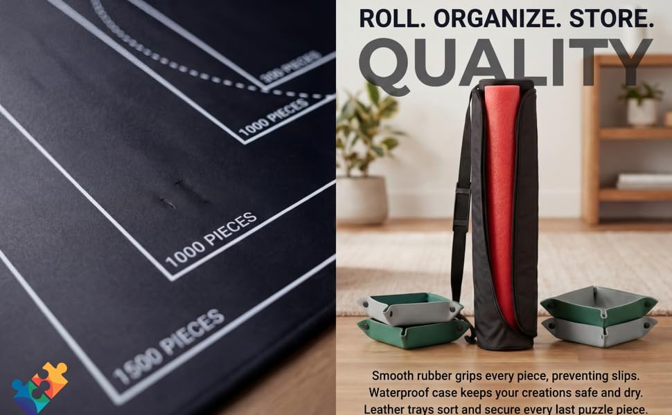 Rubber Puzzle Mat Roll Up - 46"x26" Jigsaw Puzzle Board - Image 8