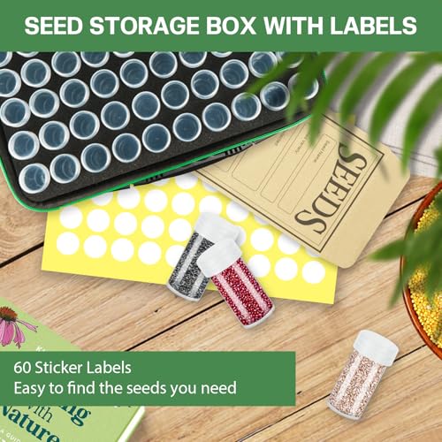 Seed Storage Organizer with 60 Bottles & Envelopes | Home Organization - Image 5