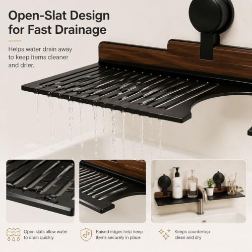 Bathroom Over Sink Shelf, 15.7 Inch No Drill Sink Organizer - Image 6