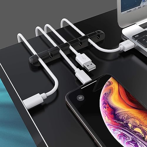 SOULWIT 3 Pcs Silicone USB Cable Holder Clips, Self Adhesive - Image 4