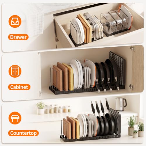Cutting Board and Baking Sheet Organizer for Cabinet - Image 8