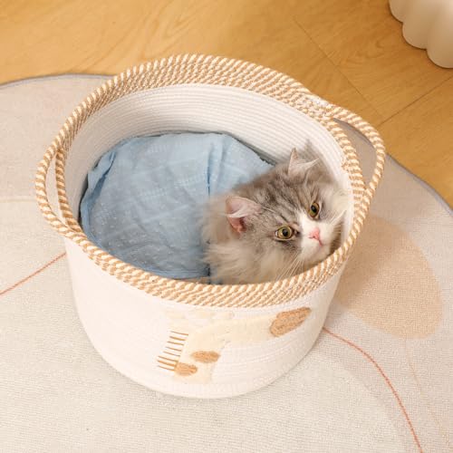 Toy Storage Baskets Woven Cotton Rope Storage Basket - Image 3