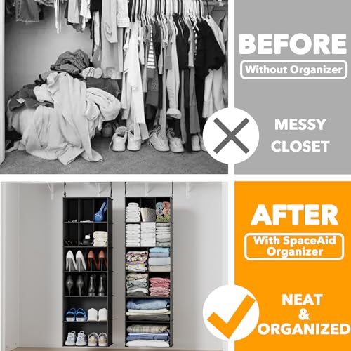 SpaceAid 2 Pack Hanging Closet Organizer and Storage | All Products - Image 4