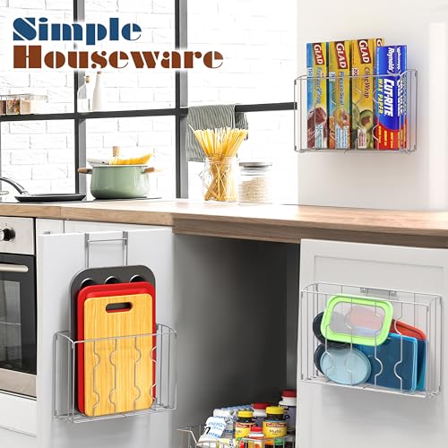 Simple Houseware Over Cabinet Door Organizer, Silver - Image 7
