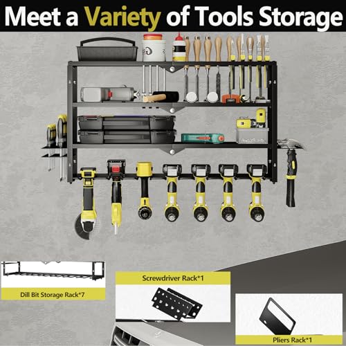 Power Tool Organizer Heavy Duty Wall Mount Drill Tools Holder - Image 5