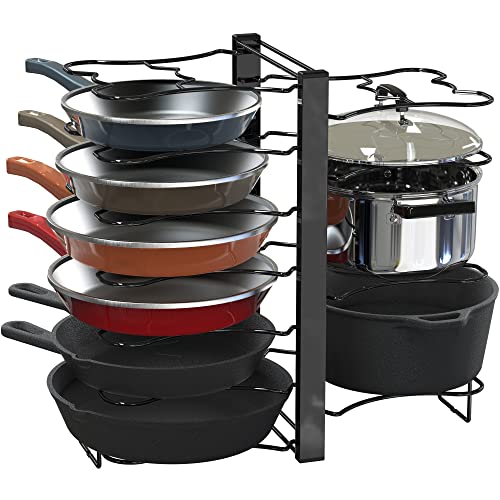 Simple Houseware 11 Compartments Height Adjustable Pan Organizer - Image 2