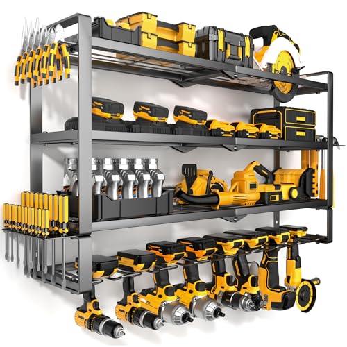 Large Power Tool Organizer Wall Mount for Garage, 4-Tier - Image 2