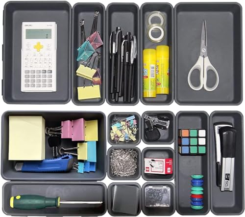 Kutesna 15PCS Interlocking Drawer Organizer, Plastic | All Products - Image 2