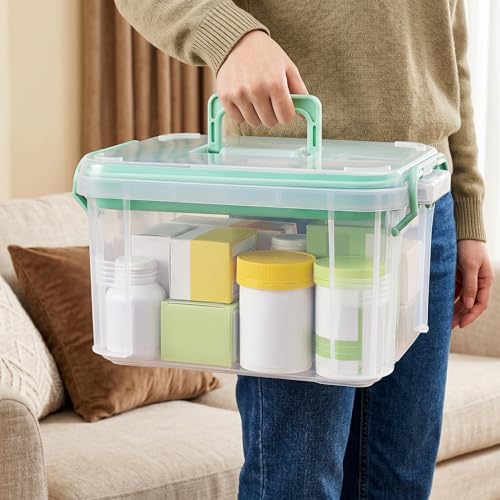 Goaste 15QT Clear Medicine Organizer Box with Handle - Image 6