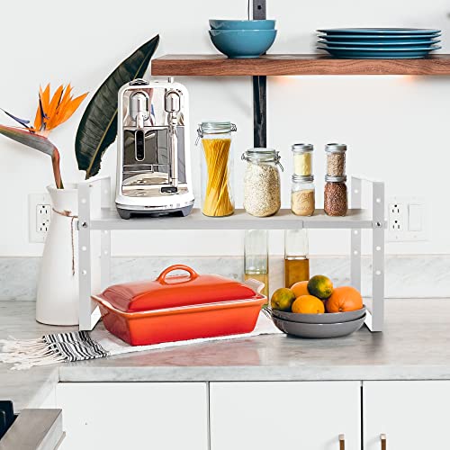Expandable Cabinet Shelf Organizer Rack, Stackable Kitchen - Image 3