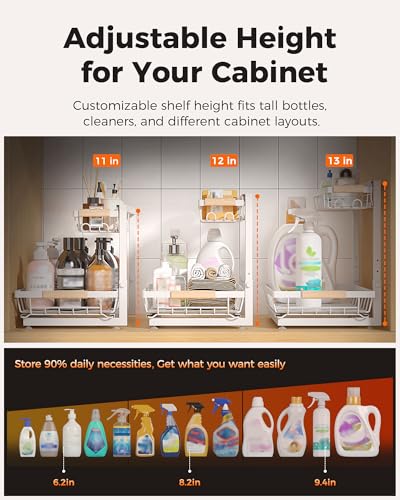 Sevenblue 3-Pack 2-Tier Height Adjustable Under Sink | All Products - Image 4