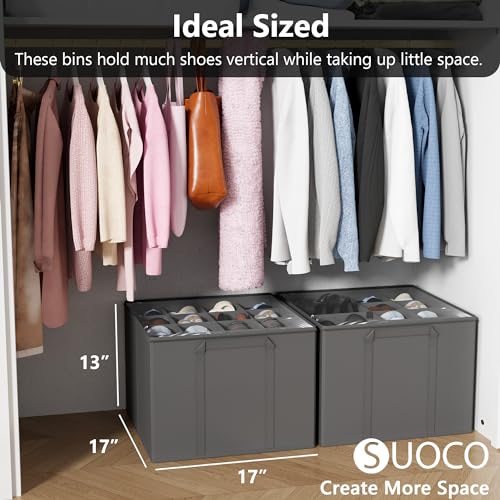 SUOCO 2 Pack Shoe Organizer for Closet, Fits up to 3 | All Products - Image 5