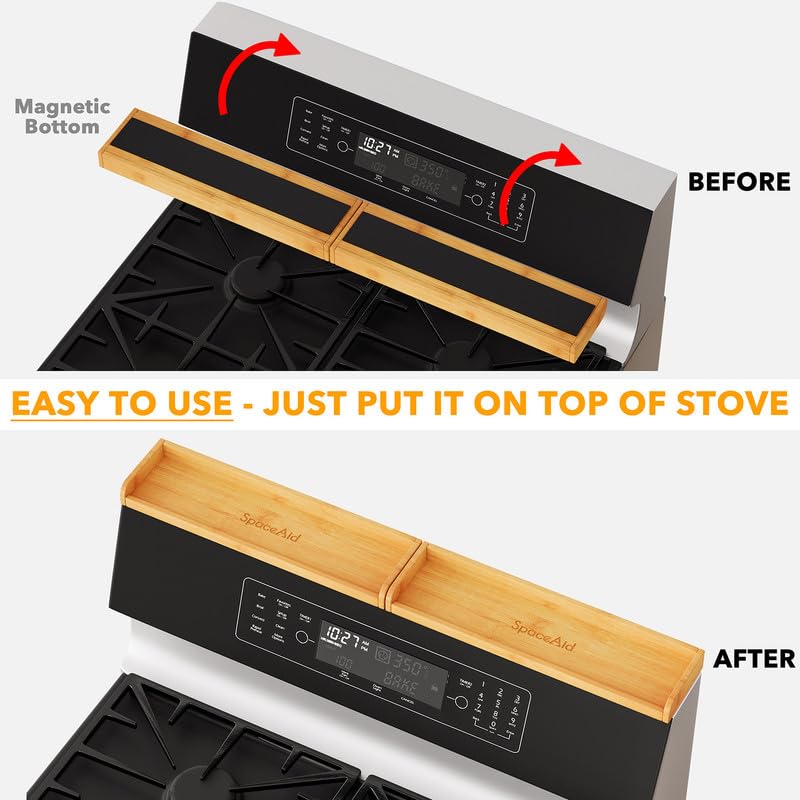 SpaceAid 30" Wide Kitchen Shelf Organizer for Stove, - Image 3