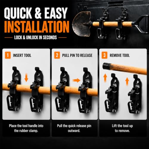 Heavy Duty Metal Rubber Shovel Mount Kit, Shovel Holder for Truck - Image 6